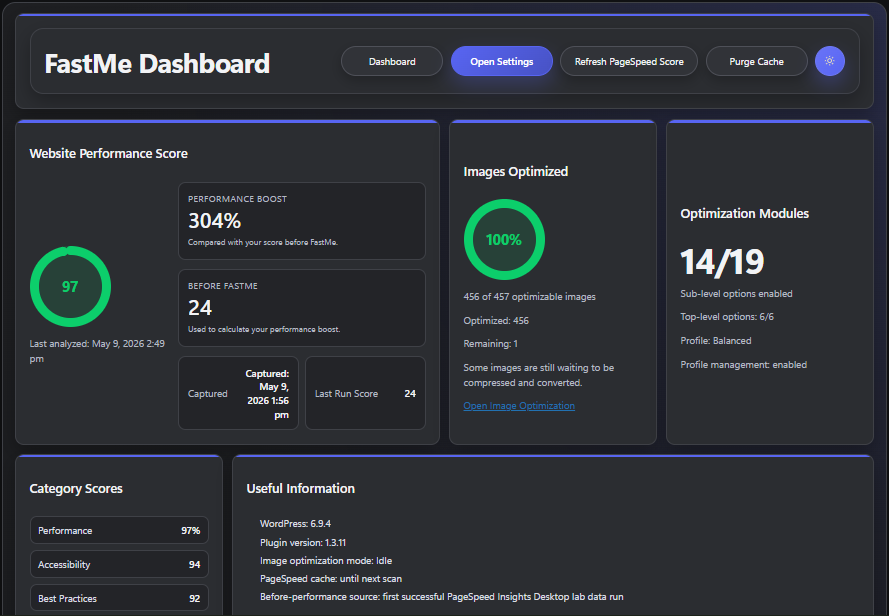 fastme dashboard image