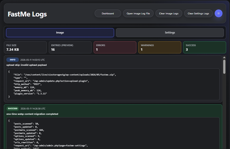 Fastme Logs image