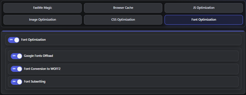 font optimization